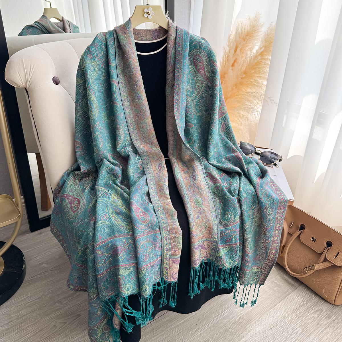 Women S Faux Cashmere Plaid Scarf - Thick Warm Tasseled Printed Pashmina Shawl Wrap, Winter Neckerchief
Women S Faux Cashmere Plaid Scarf - Thick Warm Tasseled Printed Pashmina Shawl Wrap, Winter Neckerchief