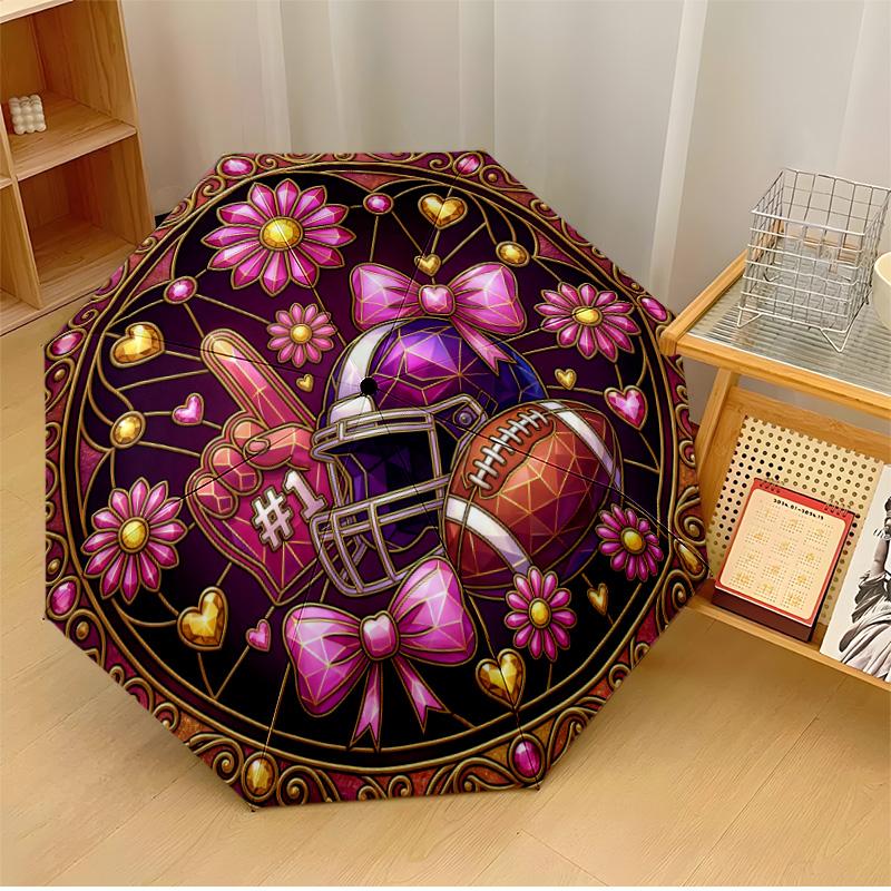Football Circular Art Design Printed umbrella windproof folding umbrella portable sun and rain umbrella suitable for gifting
Football Circular Art Design Printed umbrella windproof folding umbrella portable sun and rain umbrella suitable for gifting