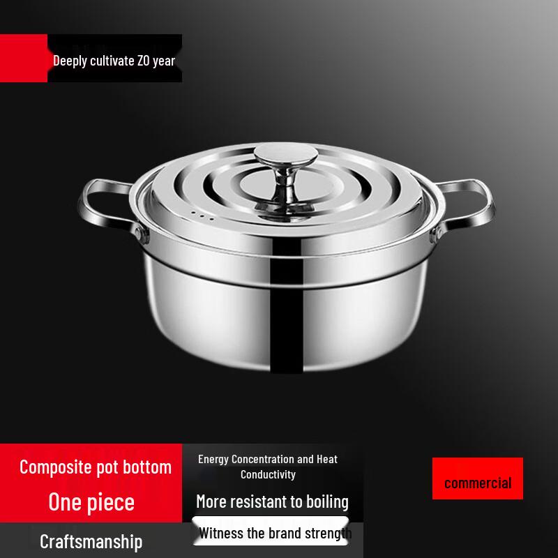 Suole 24cm 304 Stainless Steel Induction Soup Pot
Suole 24cm 304 Stainless Steel Induction Soup Pot
