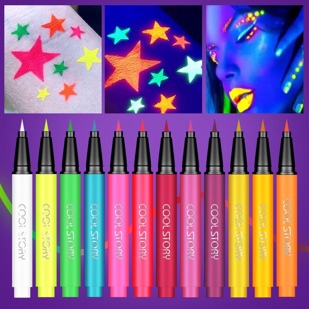 12 Colors Liquid Eyeliner Neon Colored Halloween Eyeliner Pen Set,Waterproof UV Blacklight Fluorescent Face Body Paint Makeup
12 Colors Liquid Eyeliner Neon Colored Halloween Eyeliner Pen Set,Waterproof UV Blacklight Fluorescent Face Body Paint Makeup