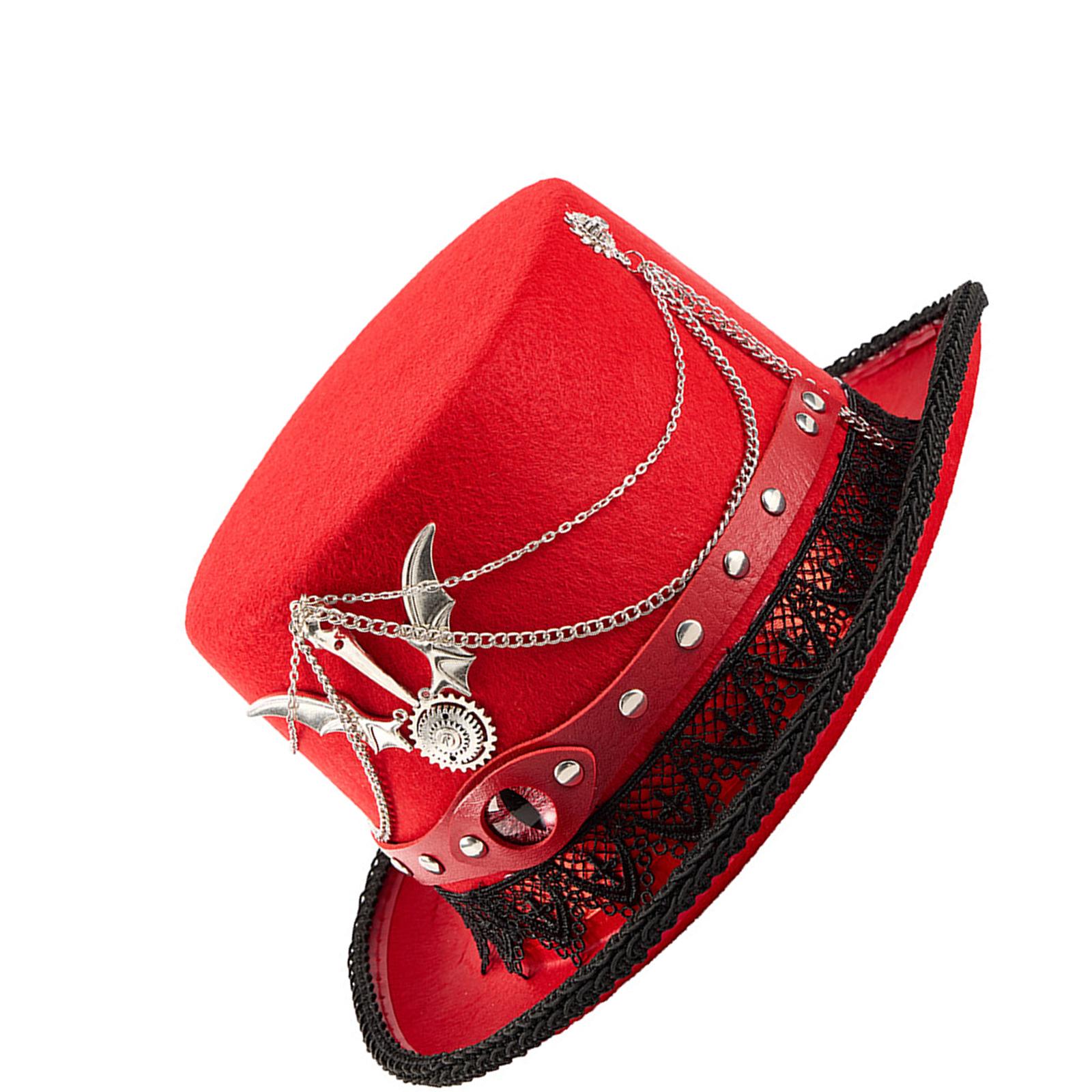 Victorian Style Gear Embellished Top Hat With Lace Trim Metal Gears Top Hat Gothic Fashion Accessories for Adults Men красный
Victorian Style Gear Embellished Top Hat With Lace Trim Metal Gears Top Hat Gothic Fashion Accessories for Adults Men красный