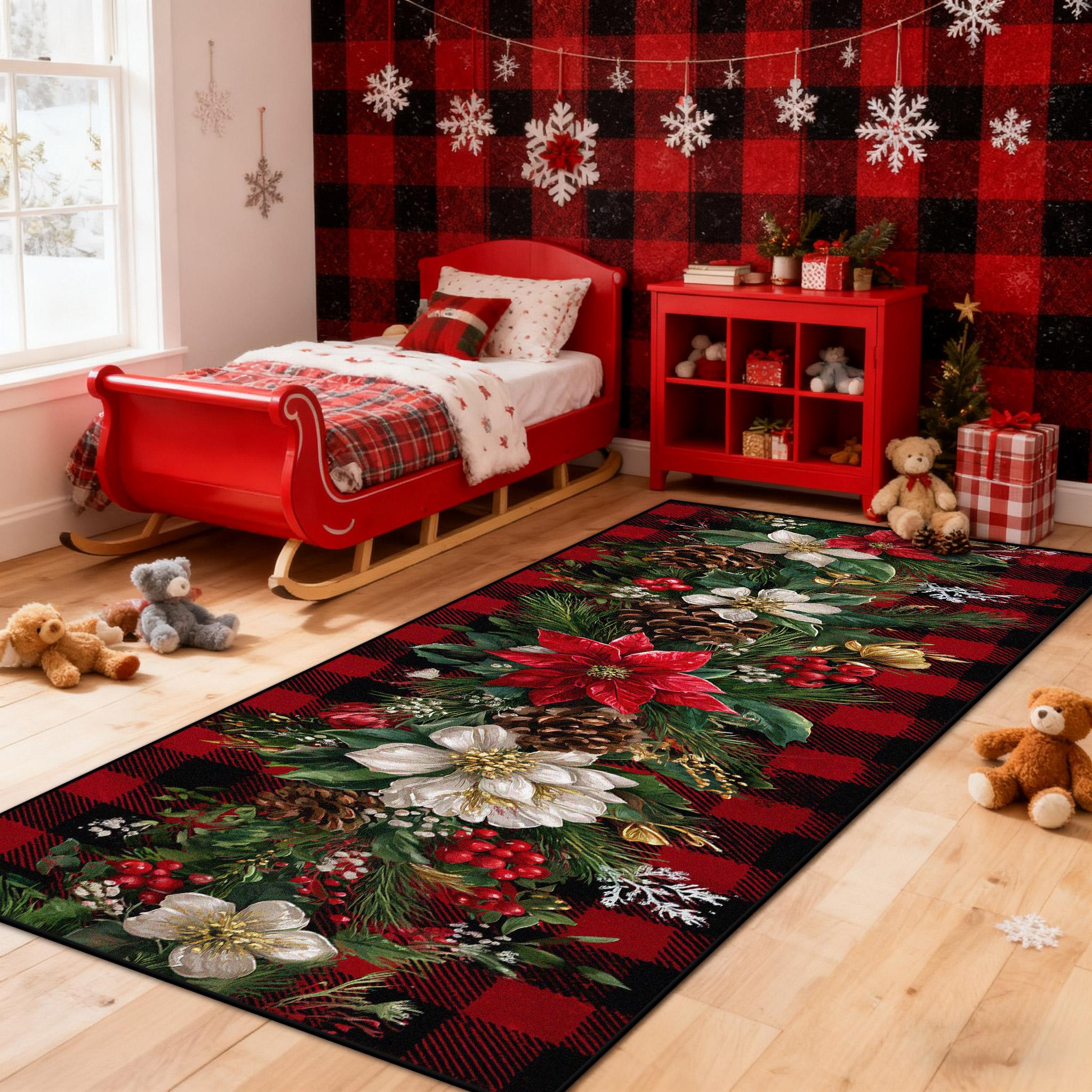 Retro Poinsettia Long Carpet Bedroom Bedside Decoration Soft Fluffy Rugs Living Room Corridor Aisle Runner Non-slip Floor Mat 60x160cm
Retro Poinsettia Long Carpet Bedroom Bedside Decoration Soft Fluffy Rugs Living Room Corridor Aisle Runner Non-slip Floor Mat 60x160cm