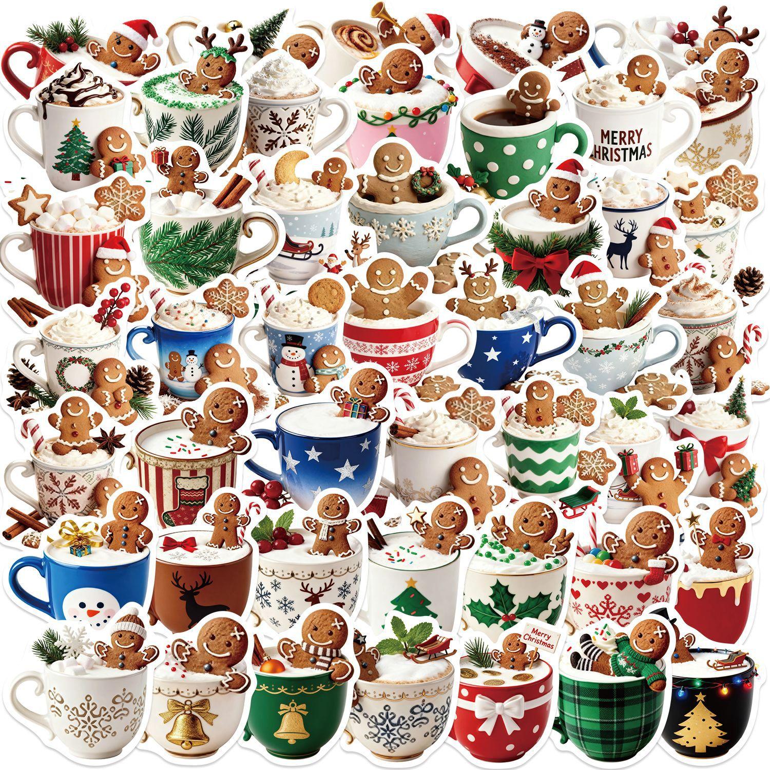 50Pcs Cartoon Christmas Coffee Cup Graffiti Stickers Atmosphere Decoration DIY Notebooks Drawers Refrigerators Waterproof
50Pcs Cartoon Christmas Coffee Cup Graffiti Stickers Atmosphere Decoration DIY Notebooks Drawers Refrigerators Waterproof
