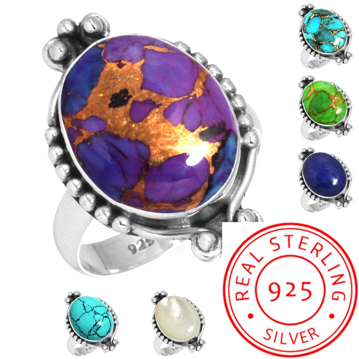 925 Sterling Silver Ring Women Gemstone Handmade Jewelry Engagement Gift Blue Green Purple Copper Turquoise Pearl Lapis Mother Of Pearl Solitaire 9.5 перламутровий колір
925 Sterling Silver Ring Women Gemstone Handmade Jewelry Engagement Gift Blue Green Purple Copper Turquoise Pearl Lapis Mother Of Pearl Solitaire 9.5 перламутровий колір
