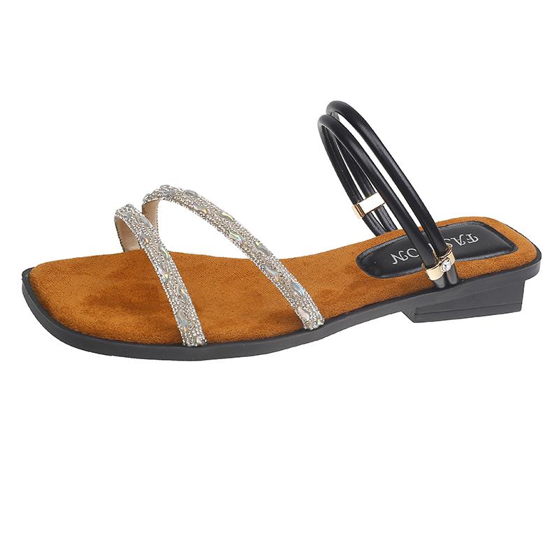 Fashion Women s Fashion Low Heel Slippers Summer New Square Head Crystal Fine Belt Soft Sole Anti-slip Wear-resistant Sandals 40 чёрный
Fashion Women s Fashion Low Heel Slippers Summer New Square Head Crystal Fine Belt Soft Sole Anti-slip Wear-resistant Sandals 40 чёрный