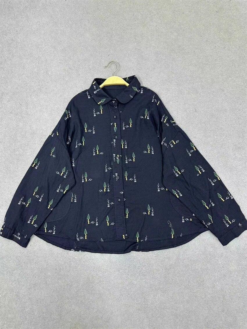 Johnature с лацканами, хлопковая повседневная свободная рубашка с длинными рукавами, женские весенние свободные простые женские блузки с корейским принтом One Size темно-синий
Johnature с лацканами, хлопковая повседневная свободная рубашка с длинными рукавами, женские весенние свободные простые женские блузки с корейским принтом One Size темно-синий