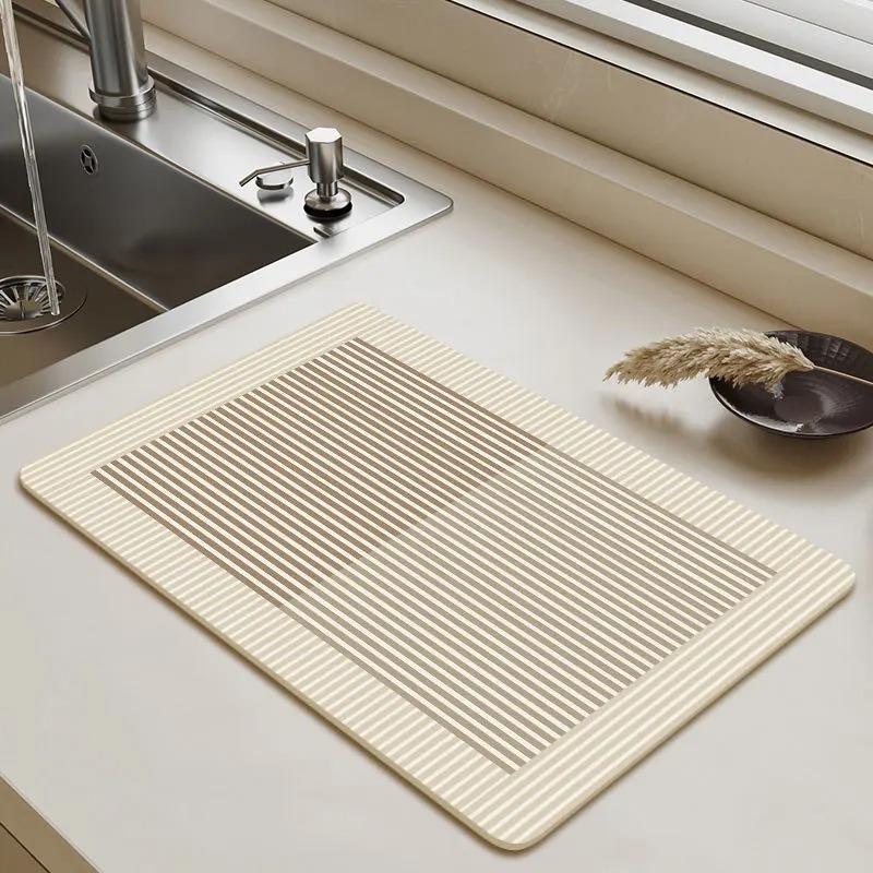 Light Beige Geometric Line Pattern Kitchen Drain Mat Multiple Line Texture Designs Absorbent NonSlip Countertop Mat (as the picture,30x40cm)
Light Beige Geometric Line Pattern Kitchen Drain Mat Multiple Line Texture Designs Absorbent NonSlip Countertop Mat (as the picture,30x40cm)