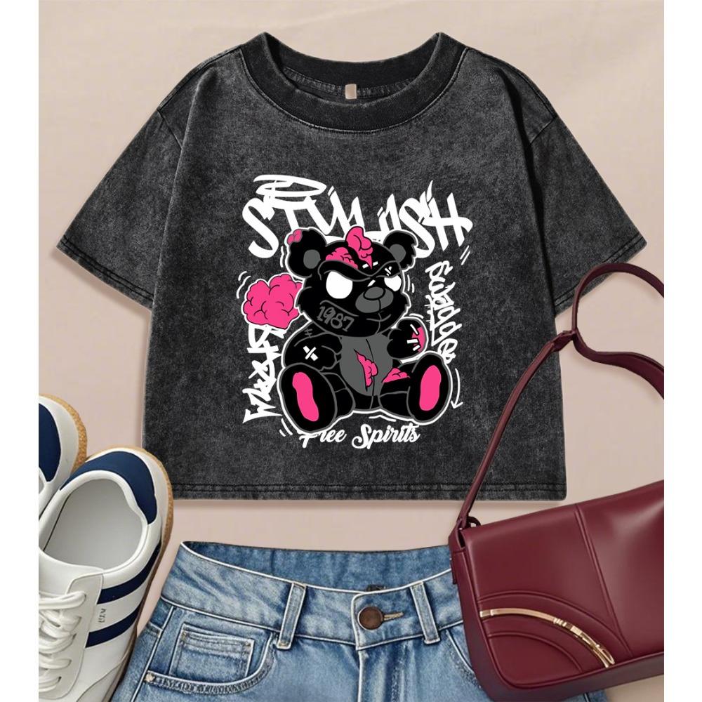 Cartoon Bear From Time Ago Print Women Washed T Shirts Slim Crewneck T-Shirt Y2K Casual Tops Summer Cotton Streetwear 3XL
Cartoon Bear From Time Ago Print Women Washed T Shirts Slim Crewneck T-Shirt Y2K Casual Tops Summer Cotton Streetwear 3XL
