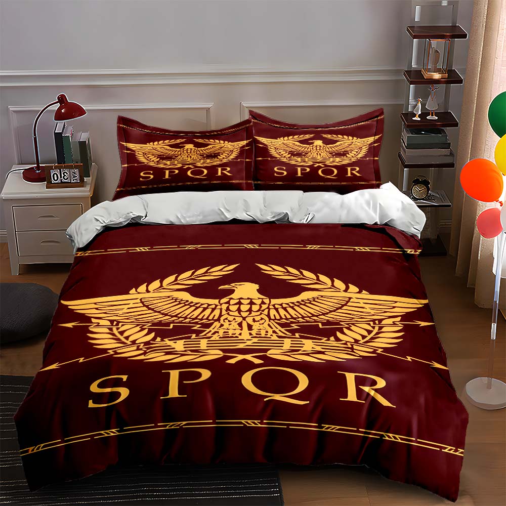 Roman eagle motif Bedding Duvet cover sets Duvet covers Pillowcases gifts (1 * Duvet Cover 2 * Pillowcases, without duvet insert) 135x200cm
Roman eagle motif Bedding Duvet cover sets Duvet covers Pillowcases gifts (1 * Duvet Cover 2 * Pillowcases, without duvet insert) 135x200cm