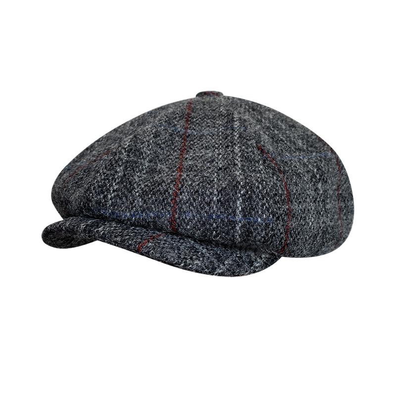 Pure Wool Men British Painters Hats Fashion Wool Newsboy Hats Men Gray Grid Flat Caps Women Autumn Winter Hats casquette BLM314 XL 60-62CM сірий колір
Pure Wool Men British Painters Hats Fashion Wool Newsboy Hats Men Gray Grid Flat Caps Women Autumn Winter Hats casquette BLM314 XL 60-62CM сірий колір