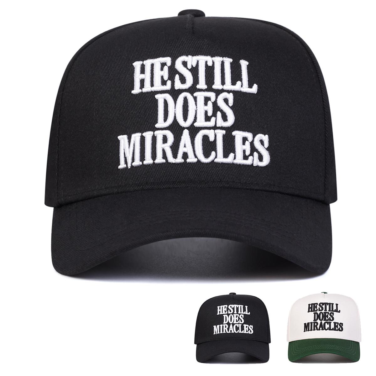 Unisex HESTILL DOES MIRACLES Letter Embroidery Baseball Caps Outdoor Adjustable Spring and Autumn Casual Sunscreen Hat чорний
Unisex HESTILL DOES MIRACLES Letter Embroidery Baseball Caps Outdoor Adjustable Spring and Autumn Casual Sunscreen Hat чорний
