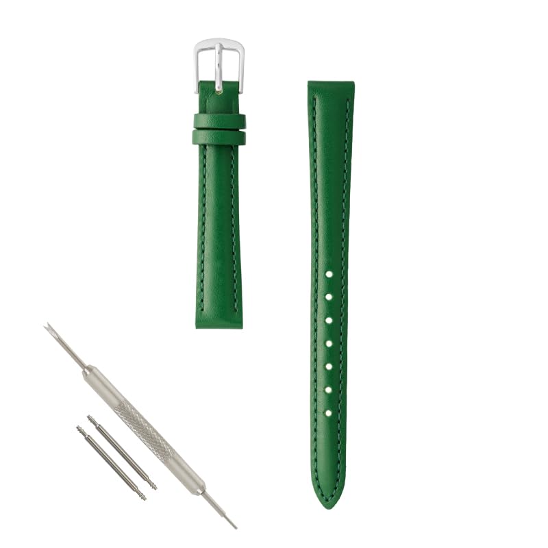 BAMBI Cowhide Watch Strap 8mm 10mm 12mm 14mm 16mm 18mm 20mm Leather Band Watch Replacement Strap Green Buckle Silver BCE050MI-S
BAMBI Cowhide Watch Strap 8mm 10mm 12mm 14mm 16mm 18mm 20mm Leather Band Watch Replacement Strap Green Buckle Silver BCE050MI-S