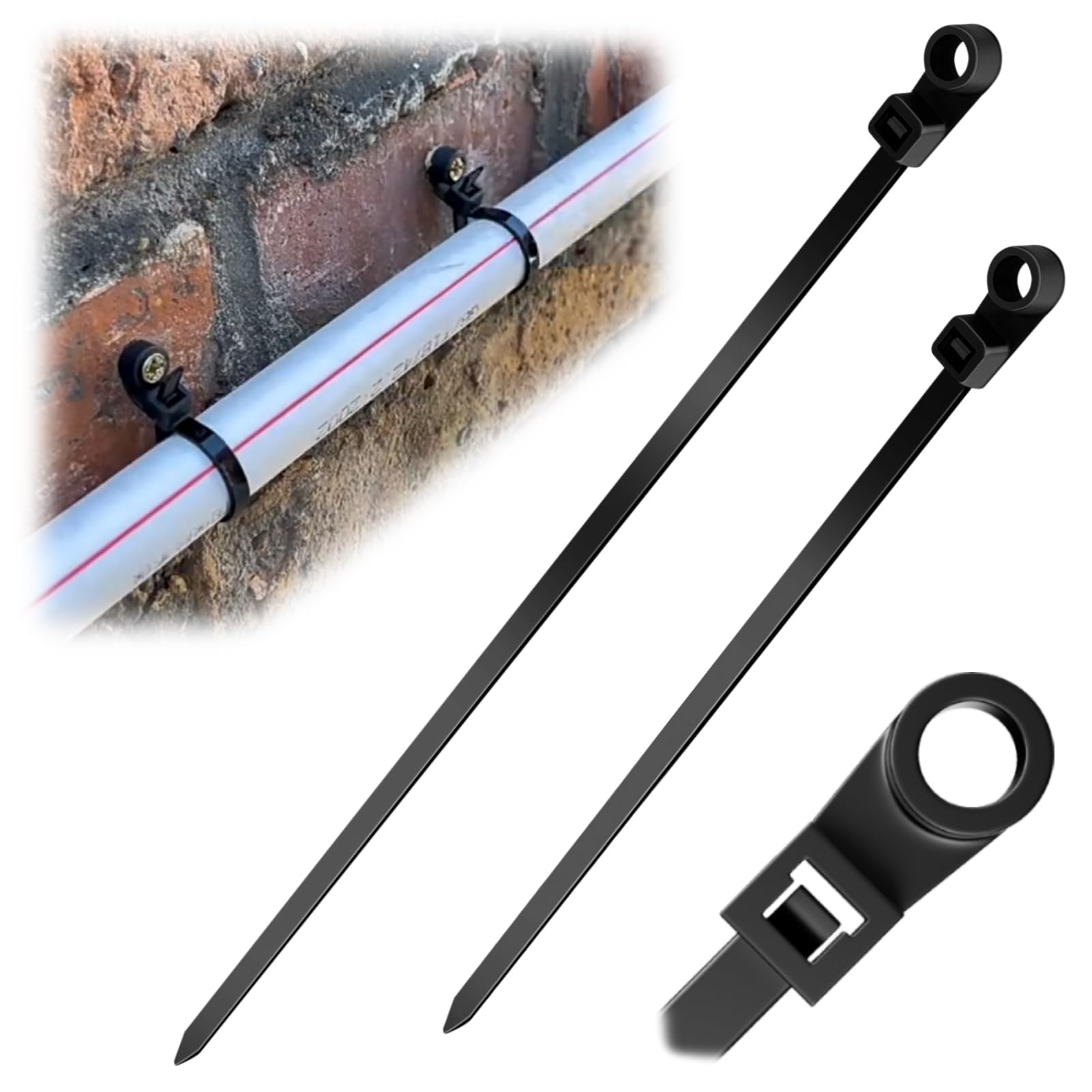 200-Piece Set of Cable Ties, Outdoor, Screw-Mounted, Durable Nylon Cable Ties, Long, 200mm & 150mm, Black, Repeat Ties, Storage, Wiring Organization,
200-Piece Set of Cable Ties, Outdoor, Screw-Mounted, Durable Nylon Cable Ties, Long, 200mm & 150mm, Black, Repeat Ties, Storage, Wiring Organization,