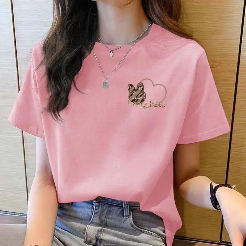 Tshirt Women Top Short Sleeve T Shirts New Korean T Shirt for Women T Shirt Round Neck Loose Fashion Tshirt M
Tshirt Women Top Short Sleeve T Shirts New Korean T Shirt for Women T Shirt Round Neck Loose Fashion Tshirt M
