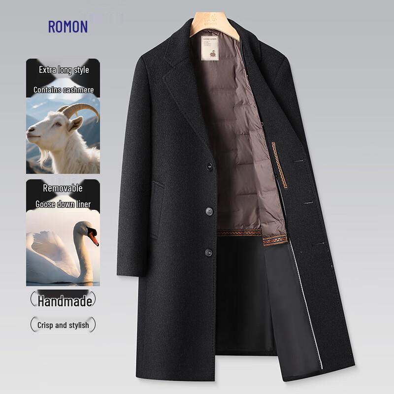 Romon Men s Cashmere Wool Blend Long Overcoat with Goose Down Liner XL
Romon Men s Cashmere Wool Blend Long Overcoat with Goose Down Liner XL