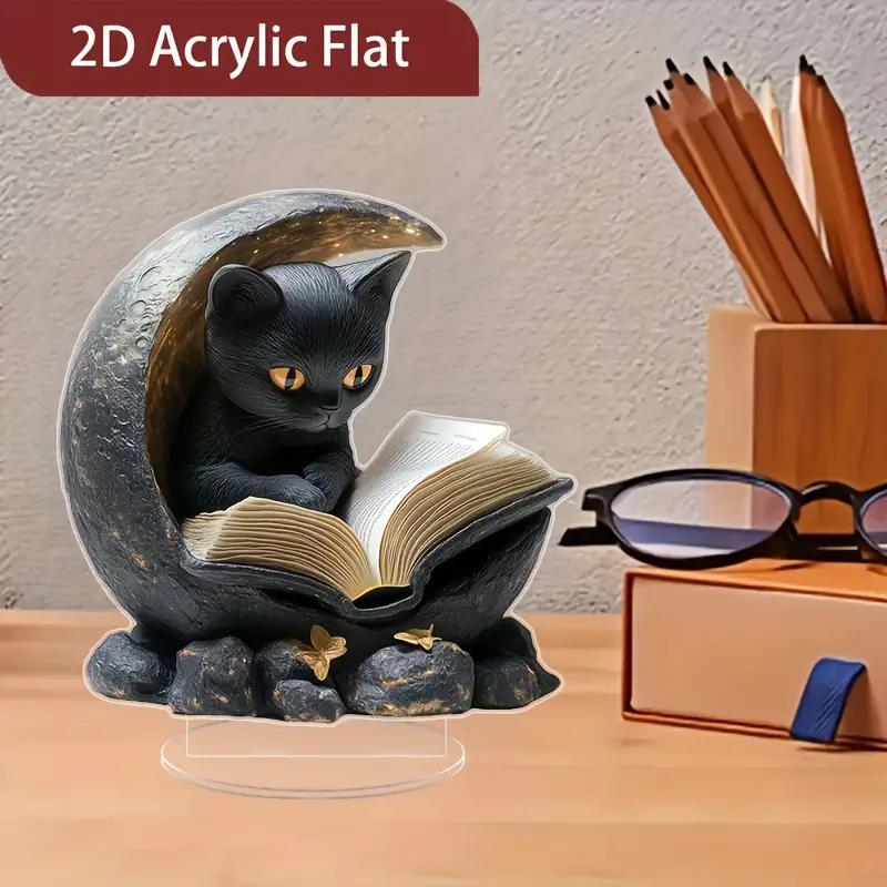 Очаровательное плоское акриловое украшение «Черный кот» - Идеальный подарок на день рождения и выпускной для украшения офисного стола
Очаровательное плоское акриловое украшение «Черный кот» - Идеальный подарок на день рождения и выпускной для украшения офисного стола