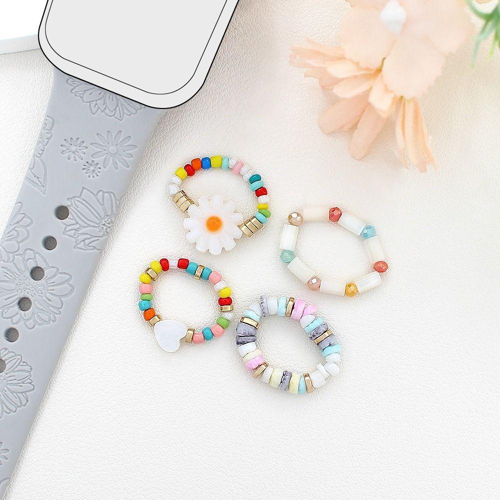 4pcs Flowers Beads Strap Decorative Ring Shells Beads Wristbelt Charms New Strap Accessories Women різнокольоровий
4pcs Flowers Beads Strap Decorative Ring Shells Beads Wristbelt Charms New Strap Accessories Women різнокольоровий