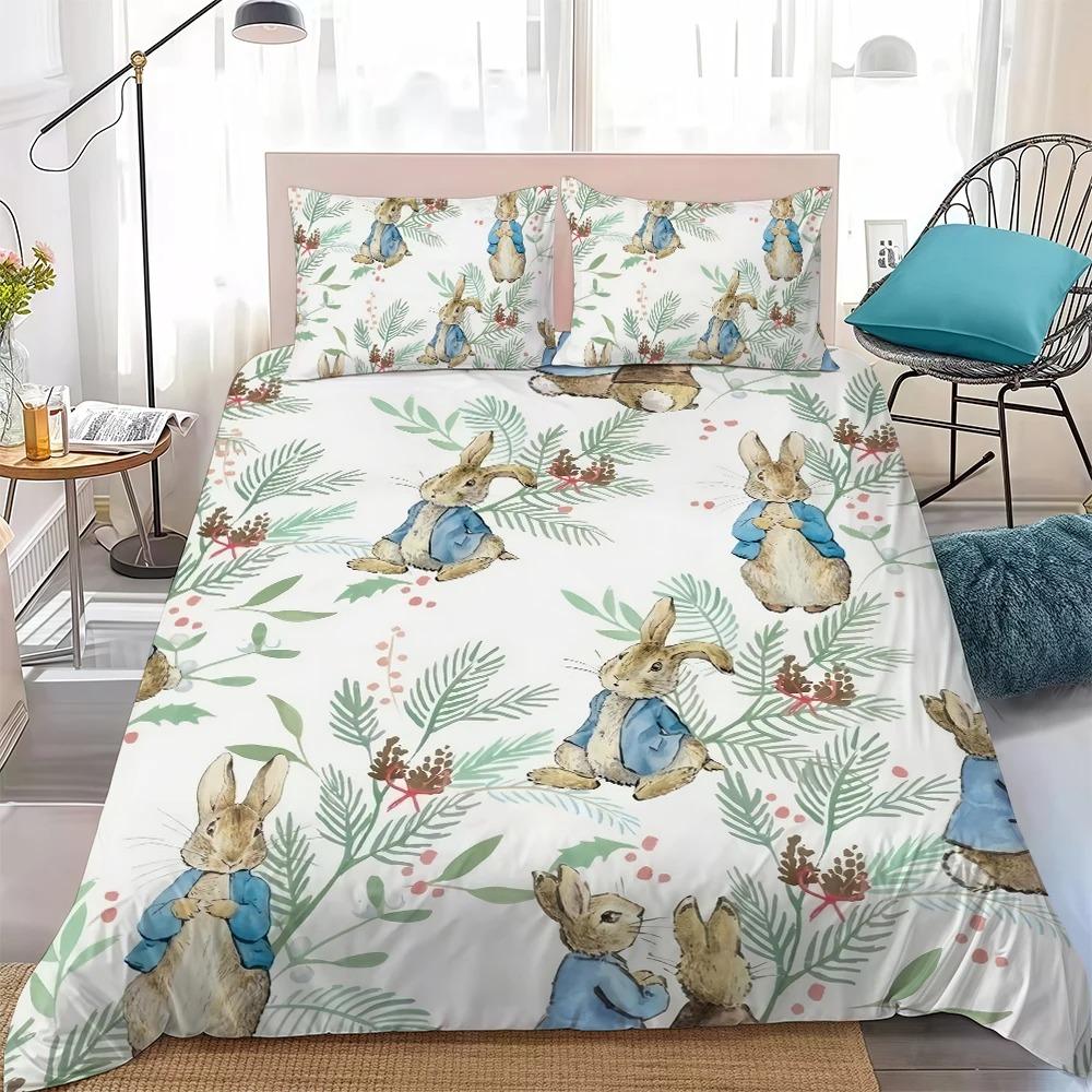 Cartoon P-Peter Cute Rabbits Bedding Set Rabbits Duvet Cover Double Twin Full Queen King Adult Kids Bedclothes 135x200cm
Cartoon P-Peter Cute Rabbits Bedding Set Rabbits Duvet Cover Double Twin Full Queen King Adult Kids Bedclothes 135x200cm
