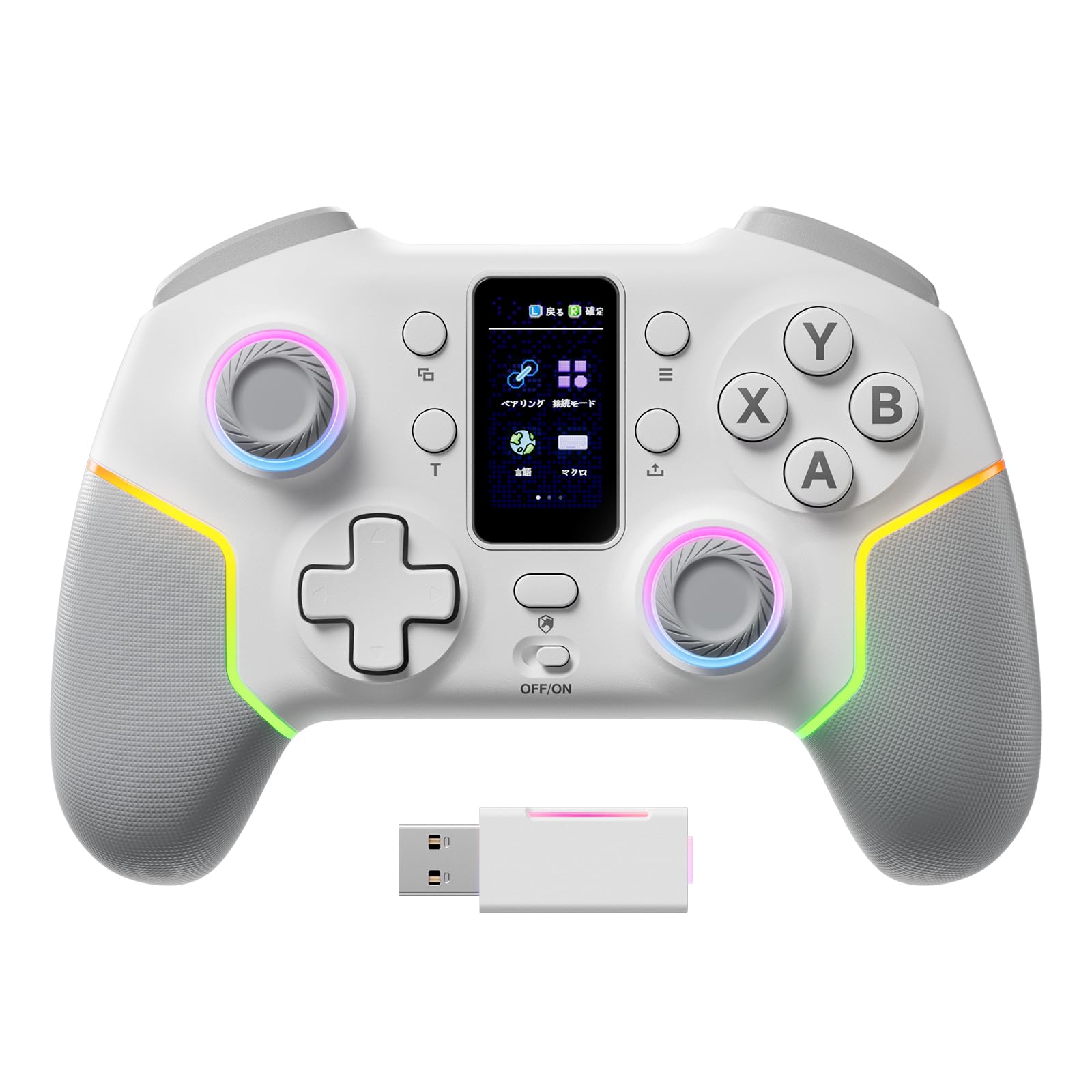 ECHTPower PC Controller with LCD 1000Hz Polling Hall Effect Sticks Back Turbo Rapid RGB Vibration Headphone 1000mAh Compatible with Display, Rate, & білий
ECHTPower PC Controller with LCD 1000Hz Polling Hall Effect Sticks Back Turbo Rapid RGB Vibration Headphone 1000mAh Compatible with Display, Rate, & білий