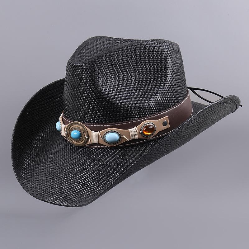 202602-2F040A ins chic summer western cowboy grass belt imitation gemstone fedoras hat Outdoor men women panama jazz cap head size 57cm чорний
202602-2F040A ins chic summer western cowboy grass belt imitation gemstone fedoras hat Outdoor men women panama jazz cap head size 57cm чорний