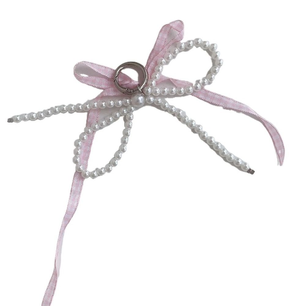 Heart Ribbon Beaded Keychain Zinc Zinc Alloy Y2k Bag Pendant Ins Fashion Pearl Bow Key Ring School pink-plaid
Heart Ribbon Beaded Keychain Zinc Zinc Alloy Y2k Bag Pendant Ins Fashion Pearl Bow Key Ring School pink-plaid