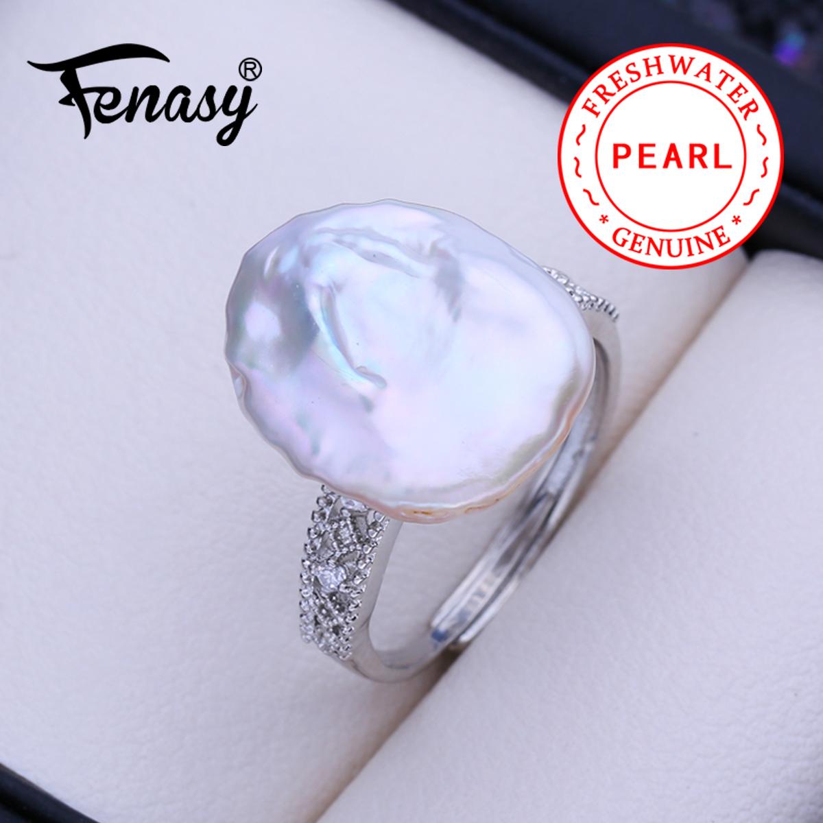 Кольца FENASY с большим барочным натуральным пресноводным жемчугом для женщин, модное женское кольцо с кубическим цирконием, кольцо с большим жемчугом, подарок
Кольца FENASY с большим барочным натуральным пресноводным жемчугом для женщин, модное женское кольцо с кубическим цирконием, кольцо с большим жемчугом, подарок