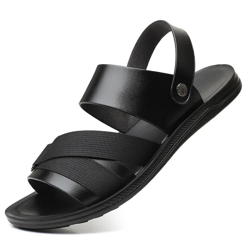 New Summer Men s Slippers Outer Wear Pure Leather Anti-Slip Soft Sole For Outdoor Use Comfortable Soft Leather Father Slippers 44
New Summer Men s Slippers Outer Wear Pure Leather Anti-Slip Soft Sole For Outdoor Use Comfortable Soft Leather Father Slippers 44