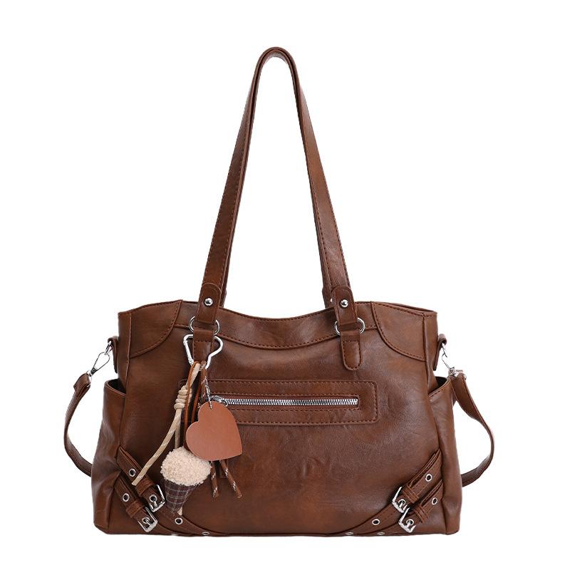 Retro casual large-capacity underarm bag women s new simple commuter briefcase versatile shoulder tote bag No pendant model коричневий
Retro casual large-capacity underarm bag women s new simple commuter briefcase versatile shoulder tote bag No pendant model коричневий