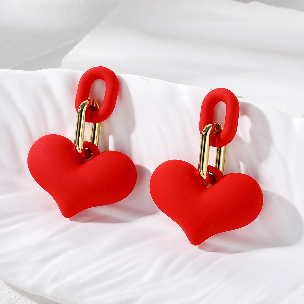 Sweet Peach Heart Earrings for Women Fashion Simple Colorful Acrylic Chain Drop Earrings Female Elegant Party Wedding Jewelry красный
Sweet Peach Heart Earrings for Women Fashion Simple Colorful Acrylic Chain Drop Earrings Female Elegant Party Wedding Jewelry красный