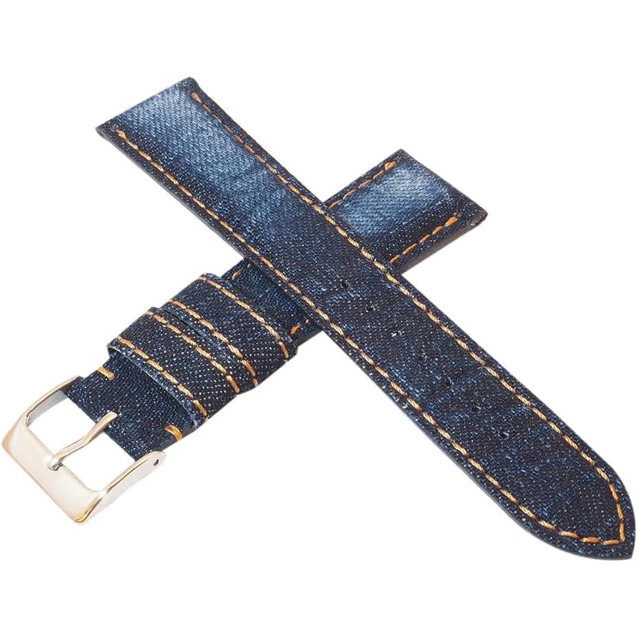 Made in Japan Emitter 18mm Denim Leather (Okayama Denim Specification) Watch Strap Blue x Orange Stitch Silver Buckle Mimosa Watch Band EDC-IO18
Made in Japan Emitter 18mm Denim Leather (Okayama Denim Specification) Watch Strap Blue x Orange Stitch Silver Buckle Mimosa Watch Band EDC-IO18