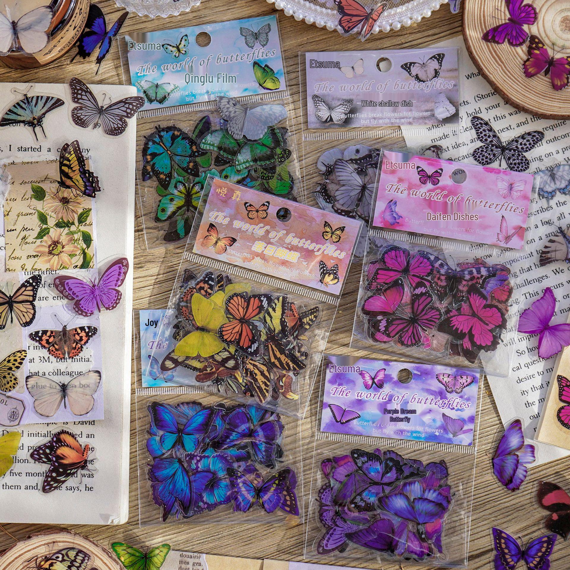 Butterfly Garden Series PET Sticker Pack: 6 Creative Butterfly Designs for DIY Journals White Shallow Butterfly
Butterfly Garden Series PET Sticker Pack: 6 Creative Butterfly Designs for DIY Journals White Shallow Butterfly