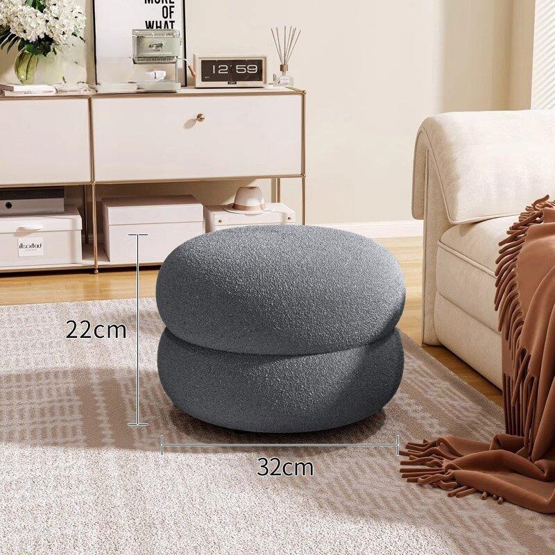 Wooden Cream Style Round Stool Lamb Wool Padded Ottoman for Living Room Sofa Low Shoe Changing Bench for Entryway Home Use сірий
Wooden Cream Style Round Stool Lamb Wool Padded Ottoman for Living Room Sofa Low Shoe Changing Bench for Entryway Home Use сірий