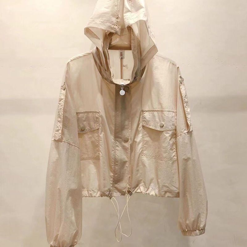 Summer Korean Style Windbreak Women s Spring Jackets Slim Sunscreen Clothing White Hooded Coat Zipper Jacket Thin XXS бежевий
Summer Korean Style Windbreak Women s Spring Jackets Slim Sunscreen Clothing White Hooded Coat Zipper Jacket Thin XXS бежевий