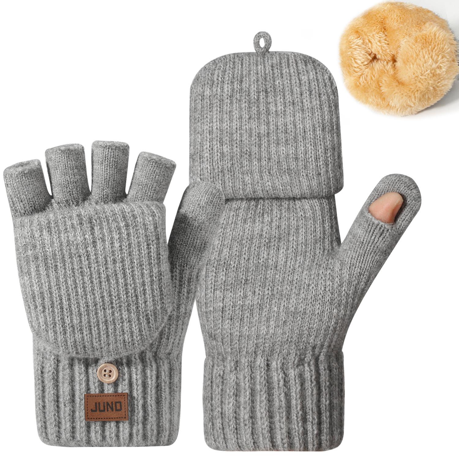 Flip Design Gloves Windproof Half Finger Gloves Winter Hand Cover Knitted Knitted Gloves For Touchscreen Use Commuting Driving One Size сірий
Flip Design Gloves Windproof Half Finger Gloves Winter Hand Cover Knitted Knitted Gloves For Touchscreen Use Commuting Driving One Size сірий