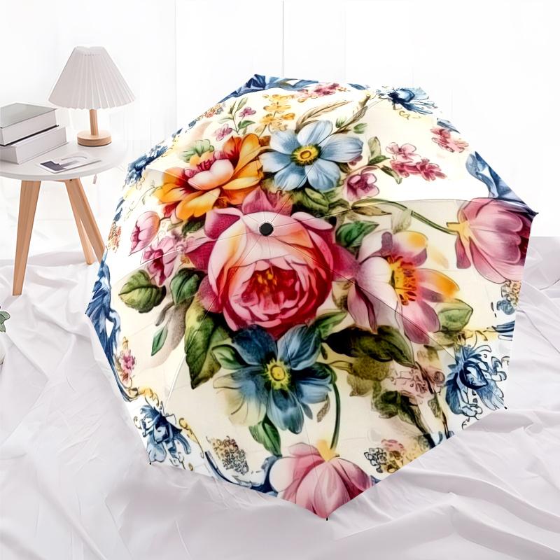 Floral Umbrella with Automatic Open/Close - Windproof Folding Canopy, Elegant Floral Pattern in Pink, Blue, Green, Yellow, Whi (as the picture,iron&8K)
Floral Umbrella with Automatic Open/Close - Windproof Folding Canopy, Elegant Floral Pattern in Pink, Blue, Green, Yellow, Whi (as the picture,iron&8K)