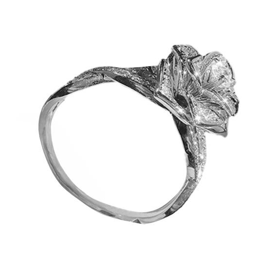 Two-tone Rose Flower Decor Finger Ring Sparkling Cubic Zirconia Inlaid Delicate Handcrafted Finger Band Women Jewelry Gift US 10 срібний
Two-tone Rose Flower Decor Finger Ring Sparkling Cubic Zirconia Inlaid Delicate Handcrafted Finger Band Women Jewelry Gift US 10 срібний