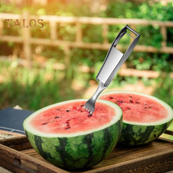Резак для вилки для арбуза 2-в-1, инструмент для резки фруктов из нержавеющей стали, резак для кубиков дыни, инструмент для резки арбуза для домашней кухни, гаджет серебряный
Резак для вилки для арбуза 2-в-1, инструмент для резки фруктов из нержавеющей стали, резак для кубиков дыни, инструмент для резки арбуза для домашней кухни, гаджет серебряный