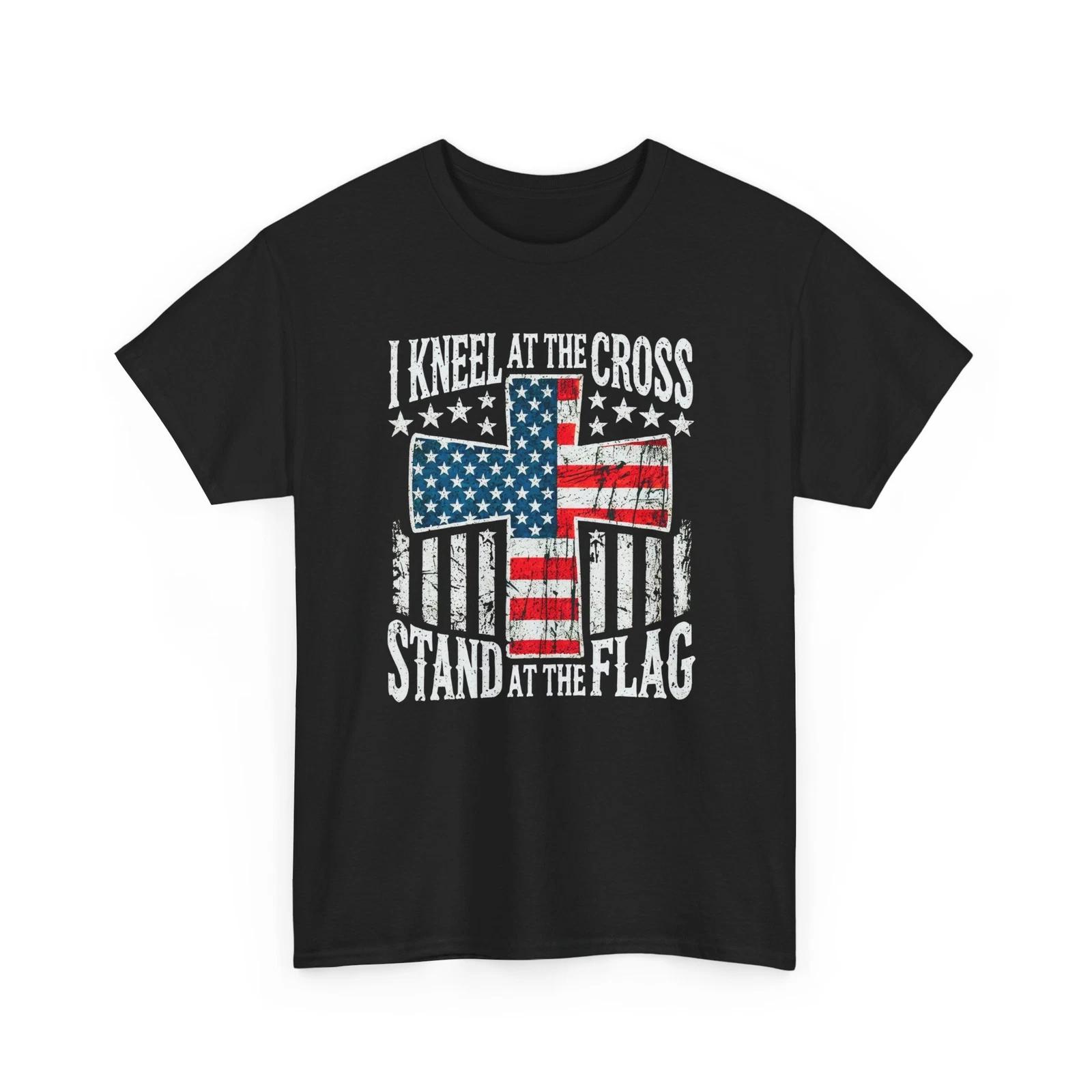 America flag T-Shirt | Jesus America | Ikneel at the cross stand at the flag tee L
America flag T-Shirt | Jesus America | Ikneel at the cross stand at the flag tee L