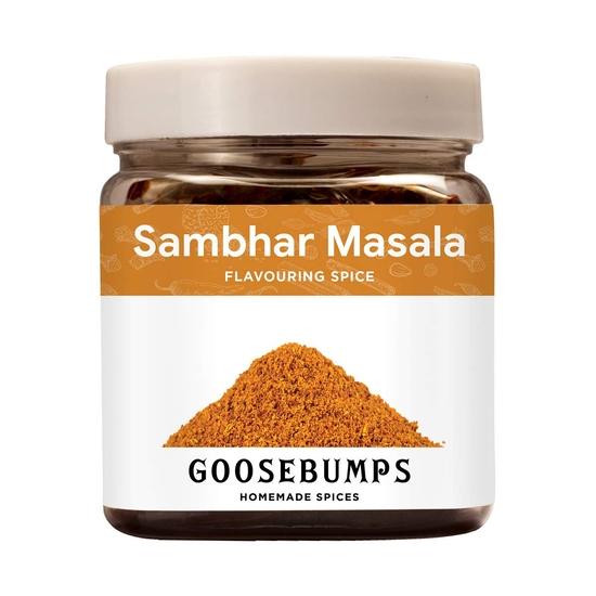 Goosebumps Homemade Sambhar Masala / Flavouring Powder Spice, Preservative Free, 200g 200GM
Goosebumps Homemade Sambhar Masala / Flavouring Powder Spice, Preservative Free, 200g 200GM