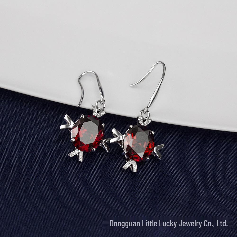 Jade Angel S925 Sterling Silver Snowflake Earrings with Inlaid Purplish-Red, Blue, and Champagne Stones S925 Silver
Jade Angel S925 Sterling Silver Snowflake Earrings with Inlaid Purplish-Red, Blue, and Champagne Stones S925 Silver