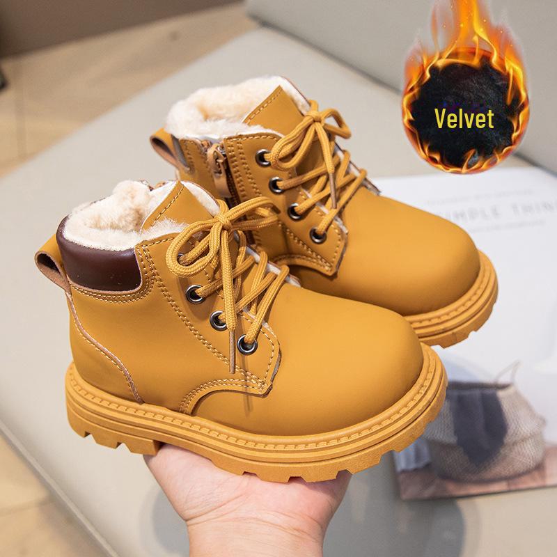 Детские желтые зимние ботинки с теплым бархатом и хлопком для мальчиков и девочек Size 31, inner length 19CM коричневый
Детские желтые зимние ботинки с теплым бархатом и хлопком для мальчиков и девочек Size 31, inner length 19CM коричневый