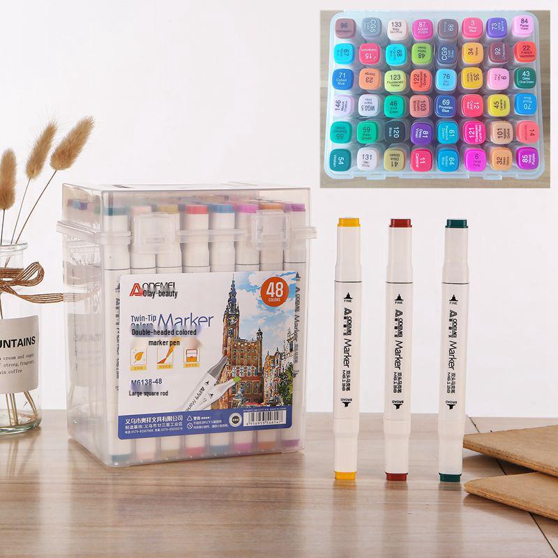 48 Double-Ended Markers: Large Square Barrel Art Pens for Students, Children, and Artists
48 Double-Ended Markers: Large Square Barrel Art Pens for Students, Children, and Artists