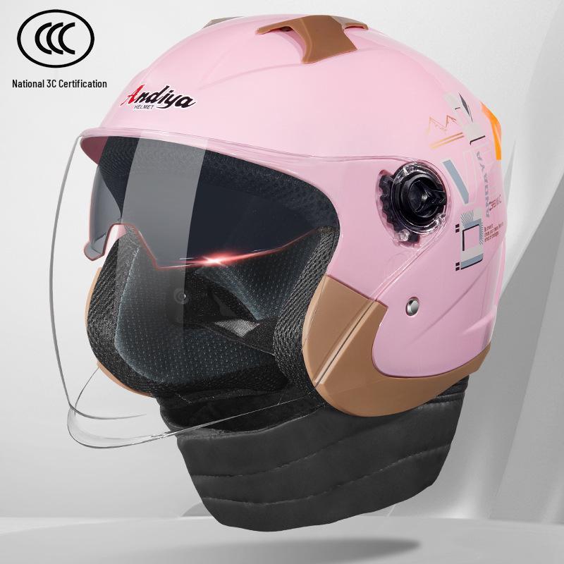 3C Certified Electric Motorcycle Helmet with Double Visor, Universal Fit for Men & Women, All Seasons, Three-Quarters Half-Helmet.
3C Certified Electric Motorcycle Helmet with Double Visor, Universal Fit for Men & Women, All Seasons, Three-Quarters Half-Helmet.