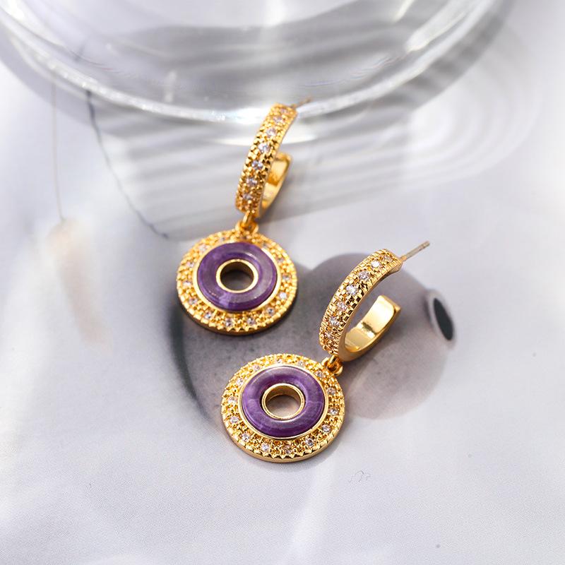 Ретро Геометрические Аметист Циркон Стерлинговое Серебро Серьги для Женщин
Ретро Геометрические Аметист Циркон Стерлинговое Серебро Серьги для Женщин