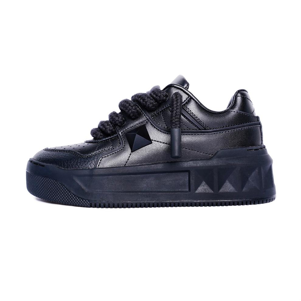 New leather thick-soled rivets little white shoes for men to increase height CM sports and leisure bread biscuits board shoes for women 39
New leather thick-soled rivets little white shoes for men to increase height CM sports and leisure bread biscuits board shoes for women 39