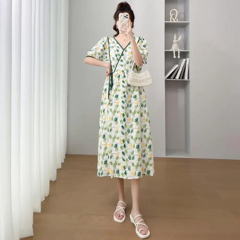 Maternity clothes summer small fresh long straps can cover the belly large size thin dress 3XL recommends 165-92.5 kg
Maternity clothes summer small fresh long straps can cover the belly large size thin dress 3XL recommends 165-92.5 kg