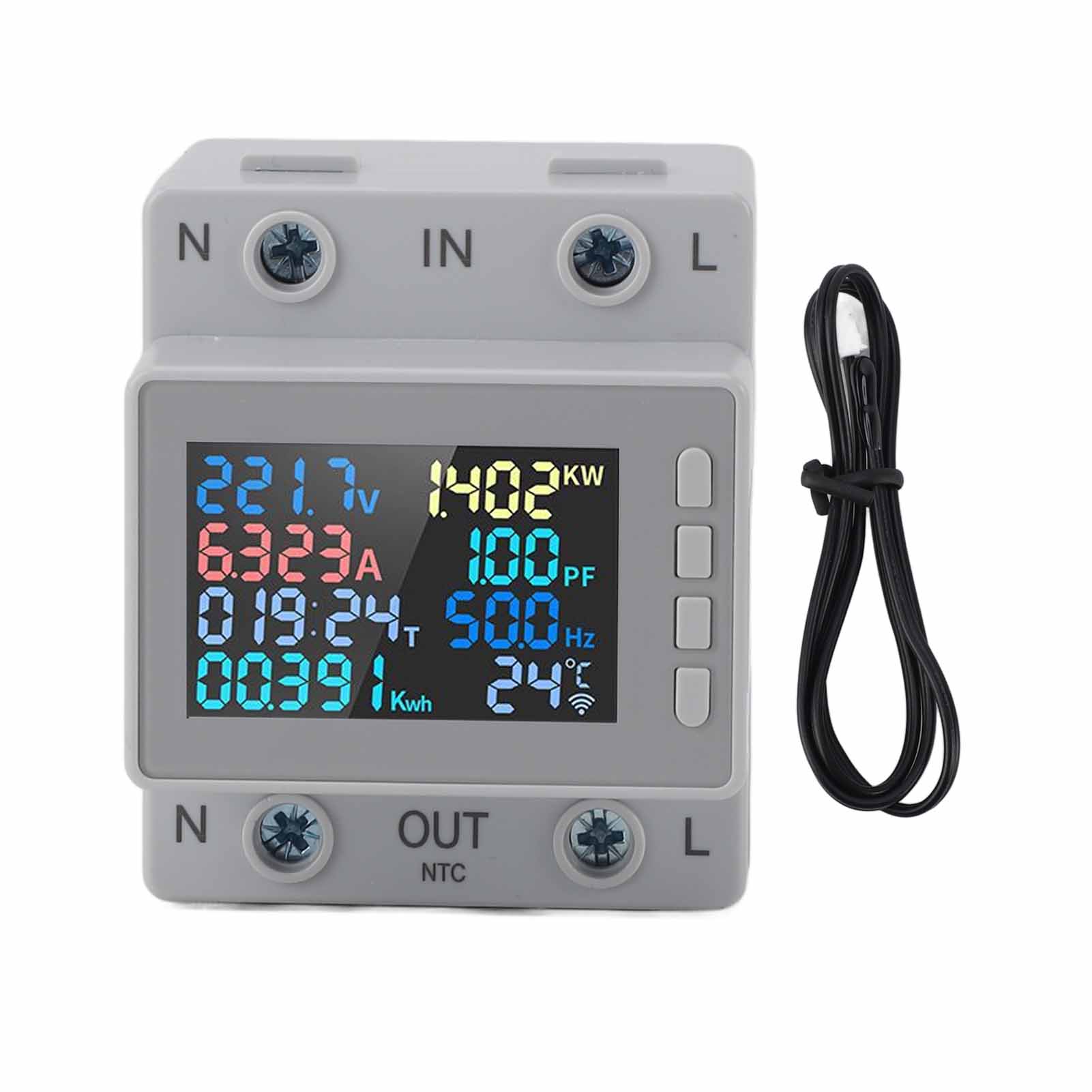 Din Rail Energy Meter Voltage Current Digital Electricity Tester with Overtemperature Overcurrent Po
Din Rail Energy Meter Voltage Current Digital Electricity Tester with Overtemperature Overcurrent Po