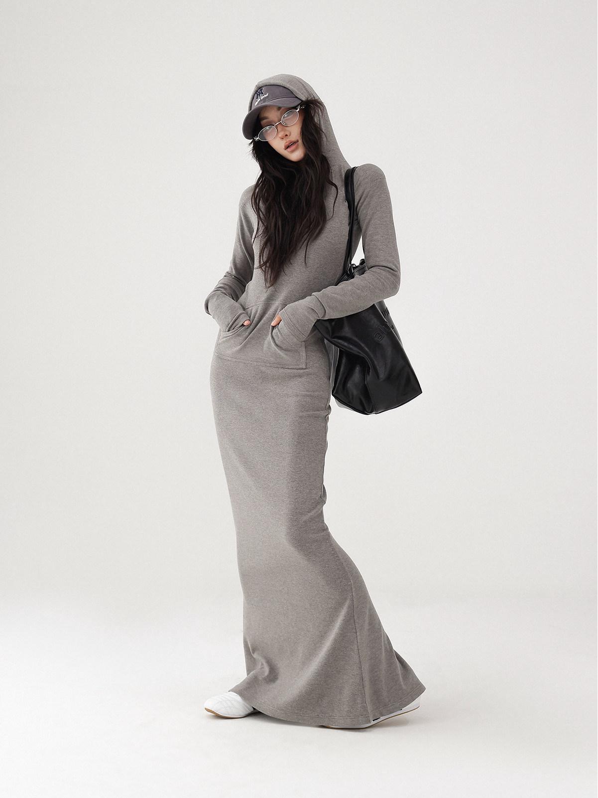 Acestudios Slim Fit Solid Color Hooded Dress with Back Slit for Women L
Acestudios Slim Fit Solid Color Hooded Dress with Back Slit for Women L