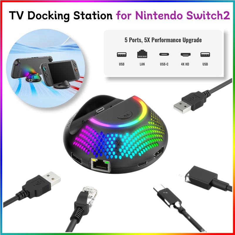 Portable TV Docking Station W/ 4K HDMI-compatible Output/Type C Port/USB Port for Nintendo Switch2 Game Accessories CHINA
Portable TV Docking Station W/ 4K HDMI-compatible Output/Type C Port/USB Port for Nintendo Switch2 Game Accessories CHINA