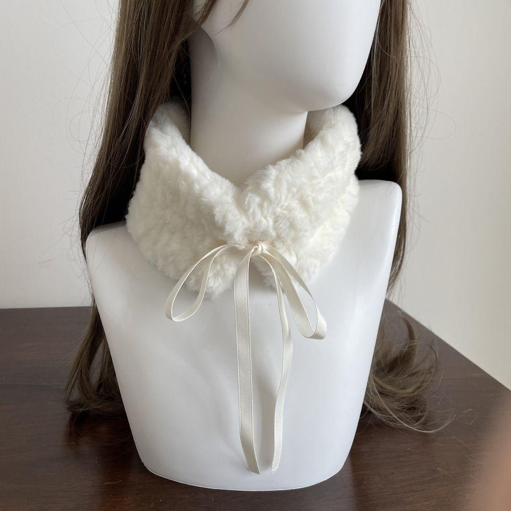 Thickening Cross Scarf with Plush Balls Neck Scarf Windproof Neck Warmer Women white rope without plush ball
Thickening Cross Scarf with Plush Balls Neck Scarf Windproof Neck Warmer Women white rope without plush ball
